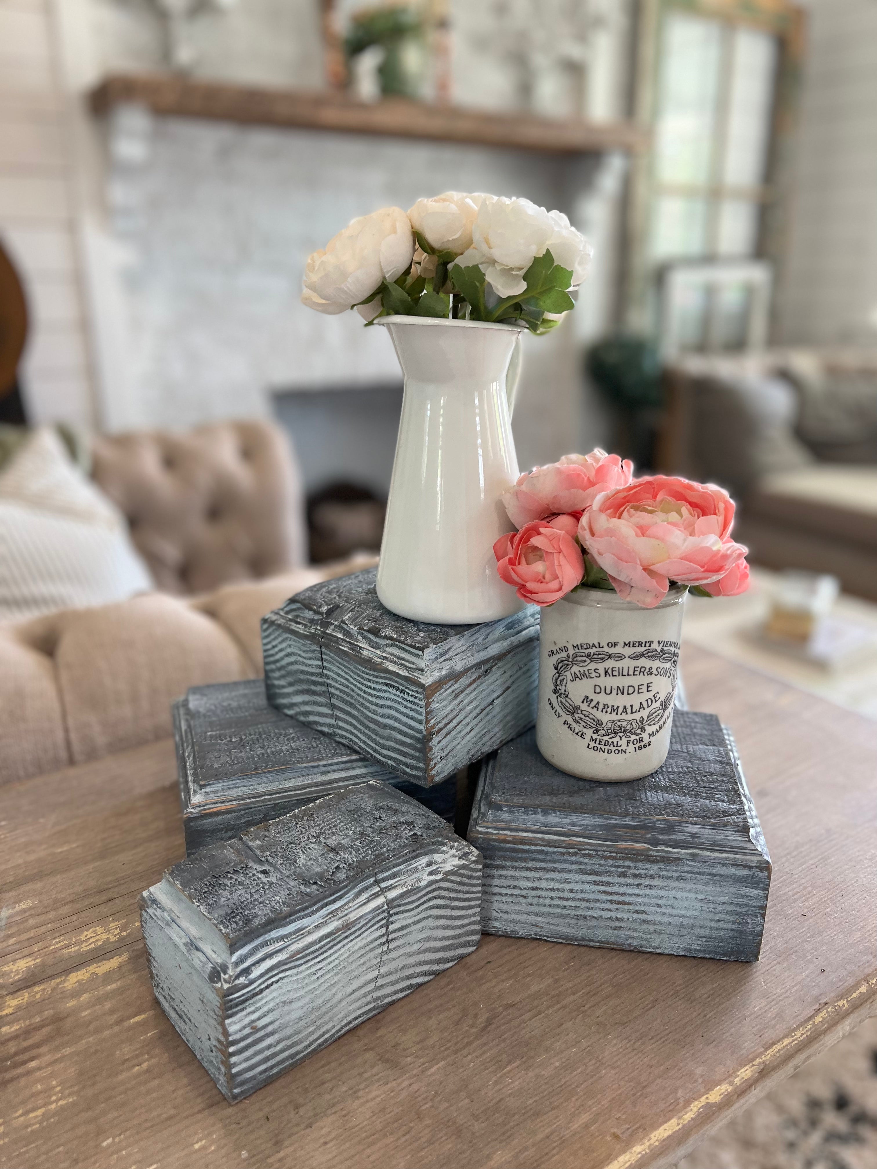 Hand Painted Reclaimed Pedestals