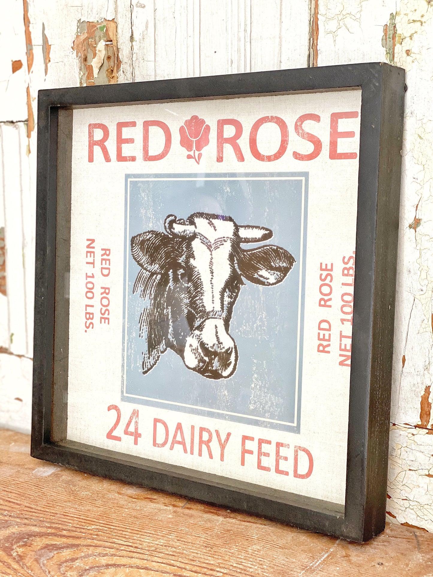 Feedsack Dairy Framed Print
