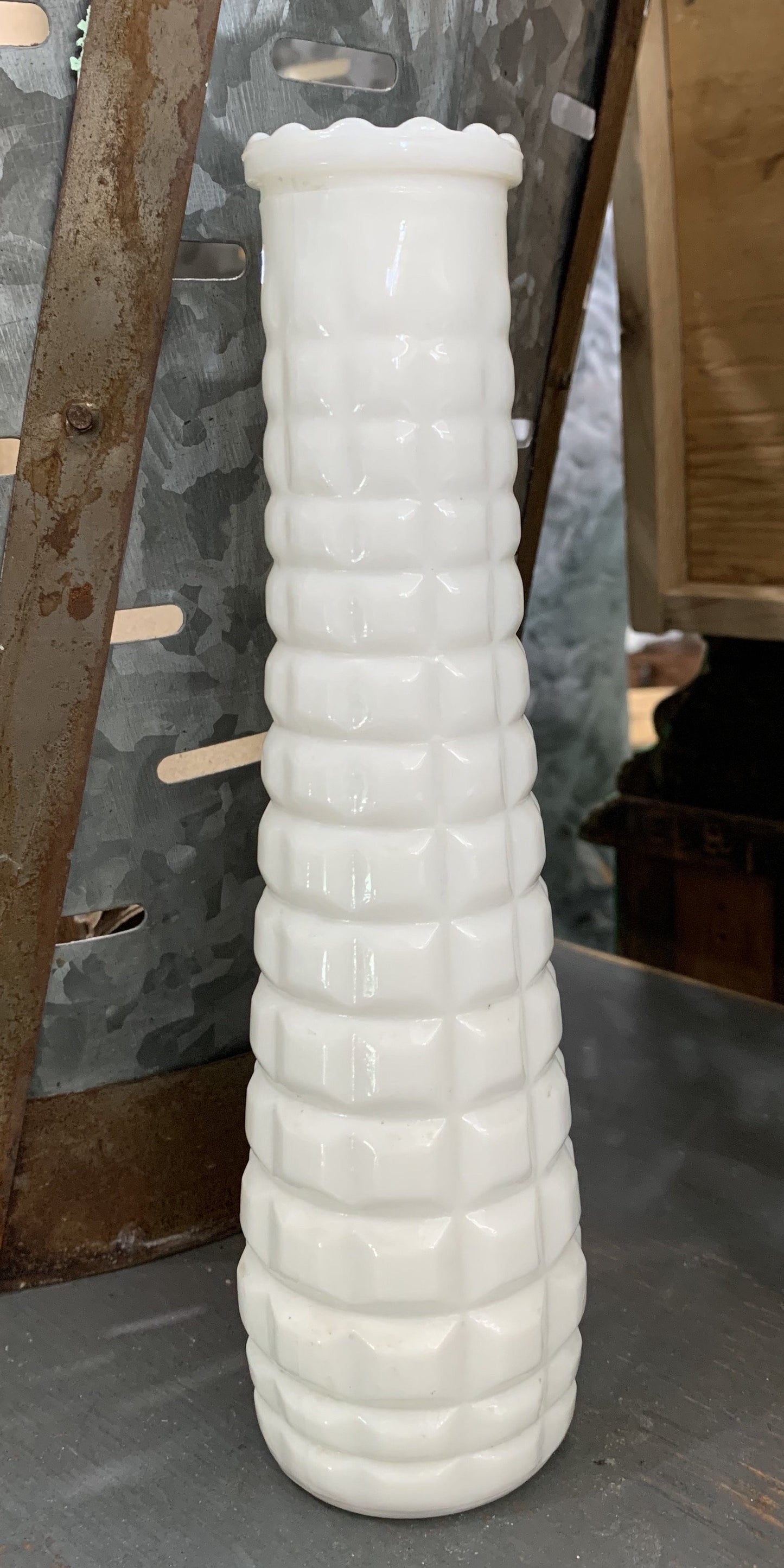 Medium Milk Glass Vase
