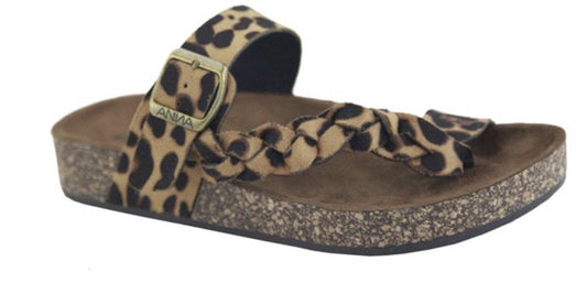 Leopard Braided Toe Sandals
