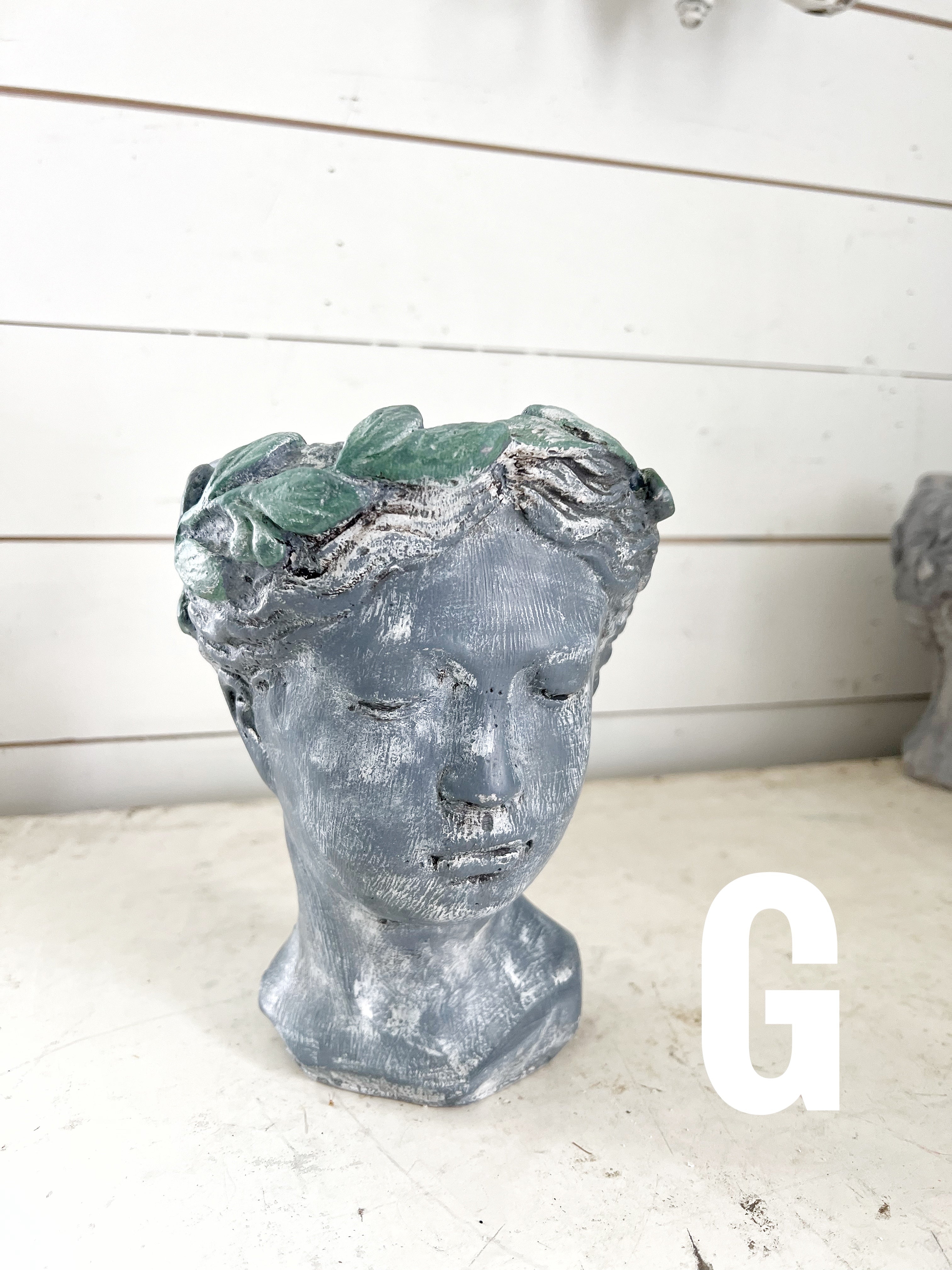 Hand Painted Bust Pots