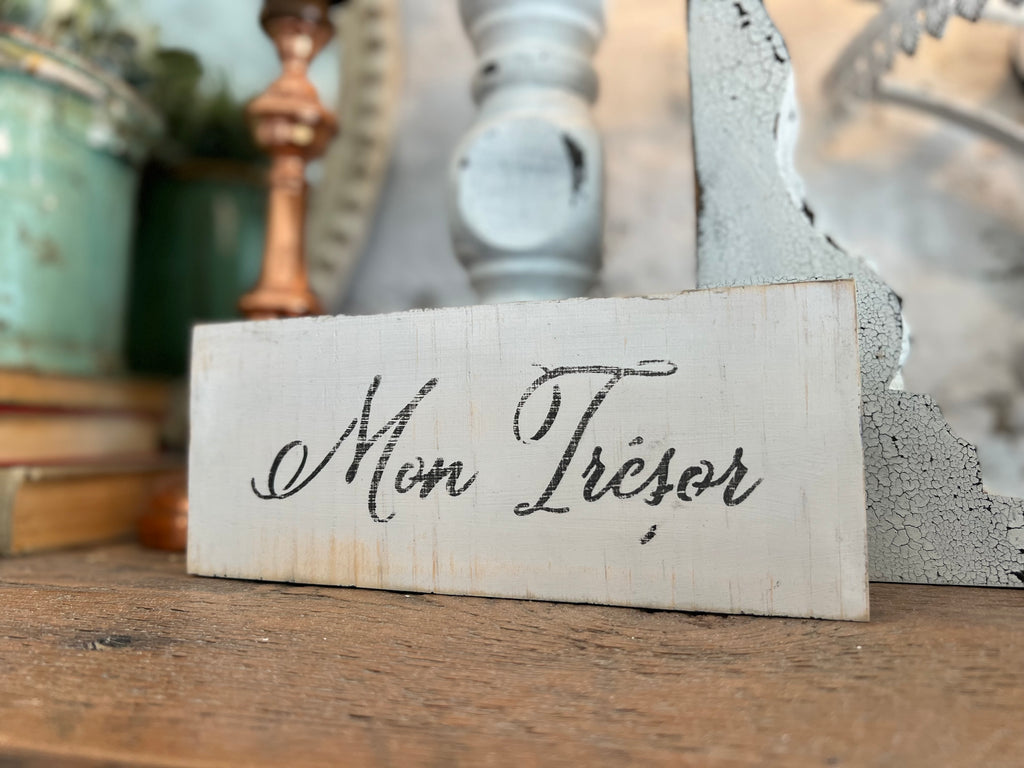 French Valentines Signs - Hand Painted and Stenciled