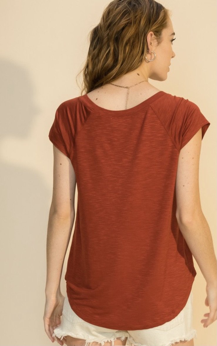 V Neck Raglan