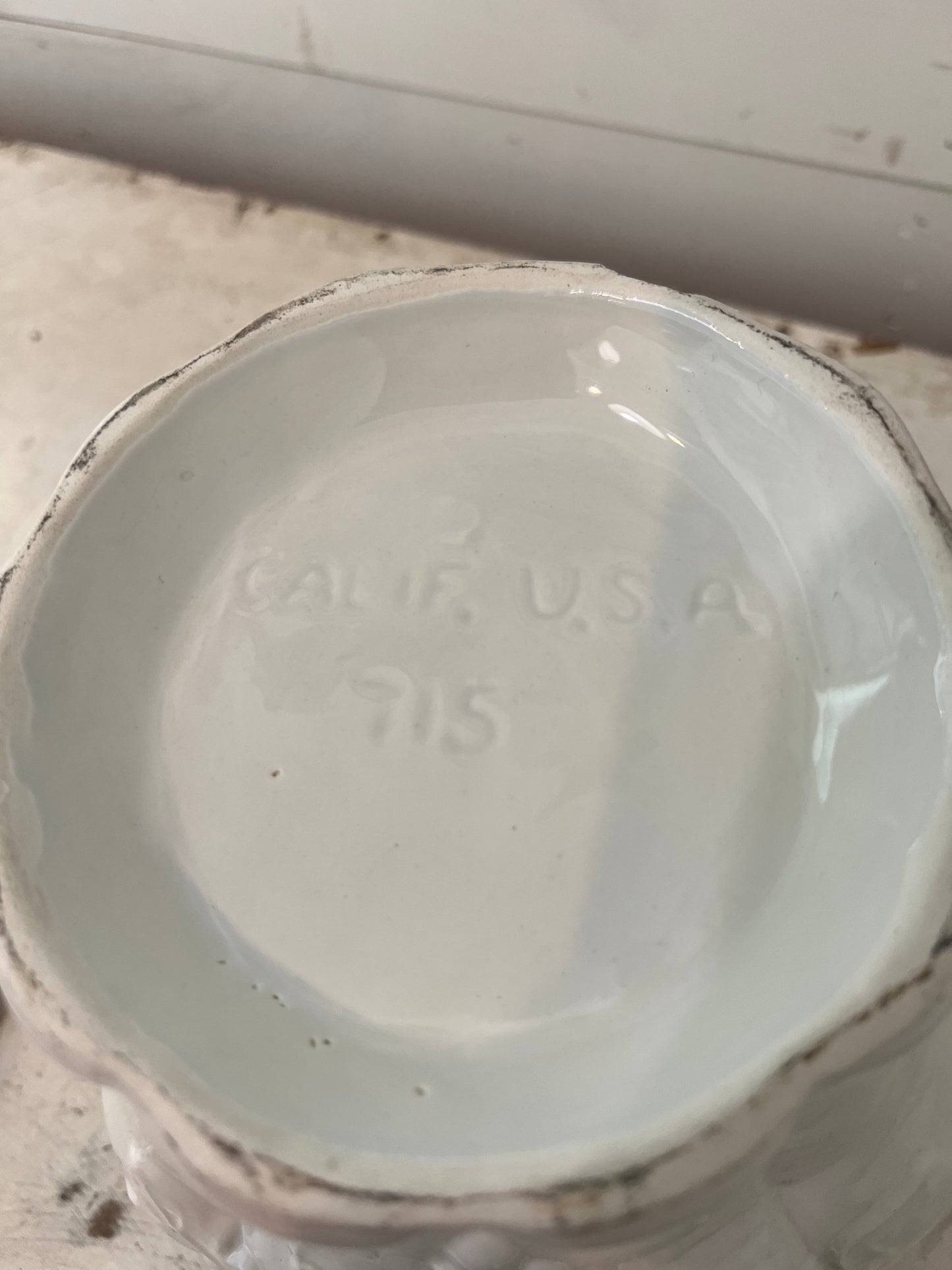 California Pottery Soup Tourine - has chip