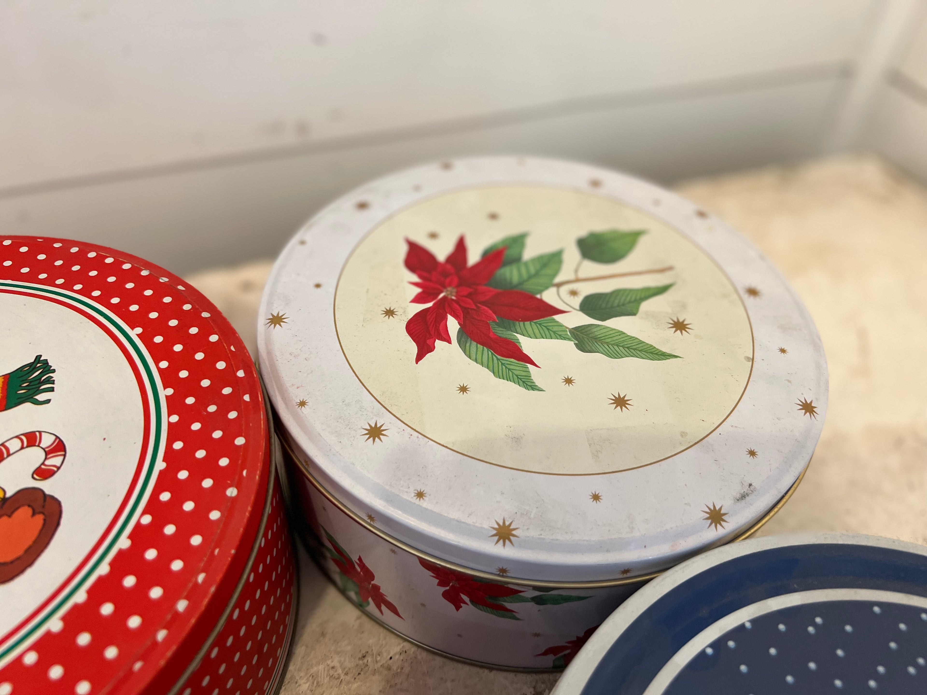 Retro Christmas Tins - sold individually