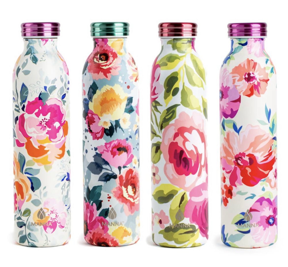 Retro Floral water bottle