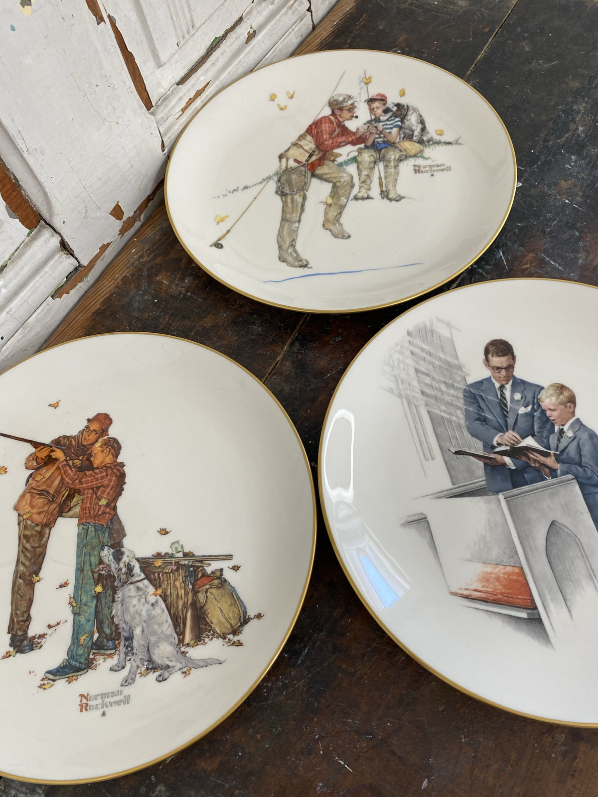 Norman Rockwell Season Plates