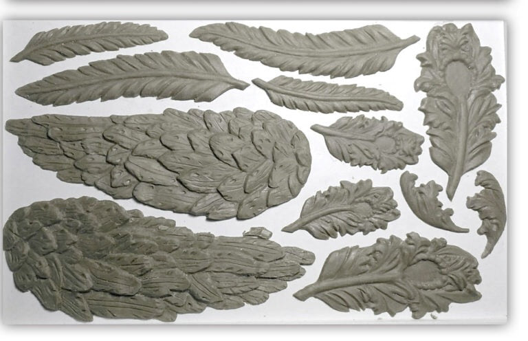 Wings and Feathers | Mould | Discontinued IOD Iron Orchid Designs IOD
