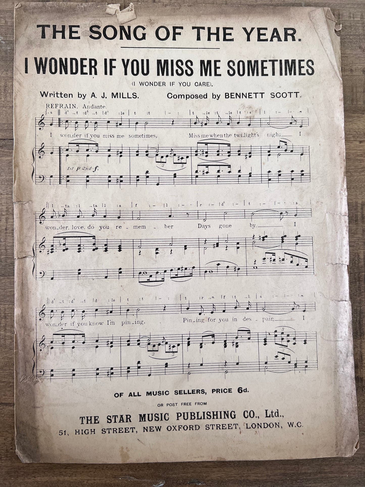 Vintage and Antique music books and Sheet Music