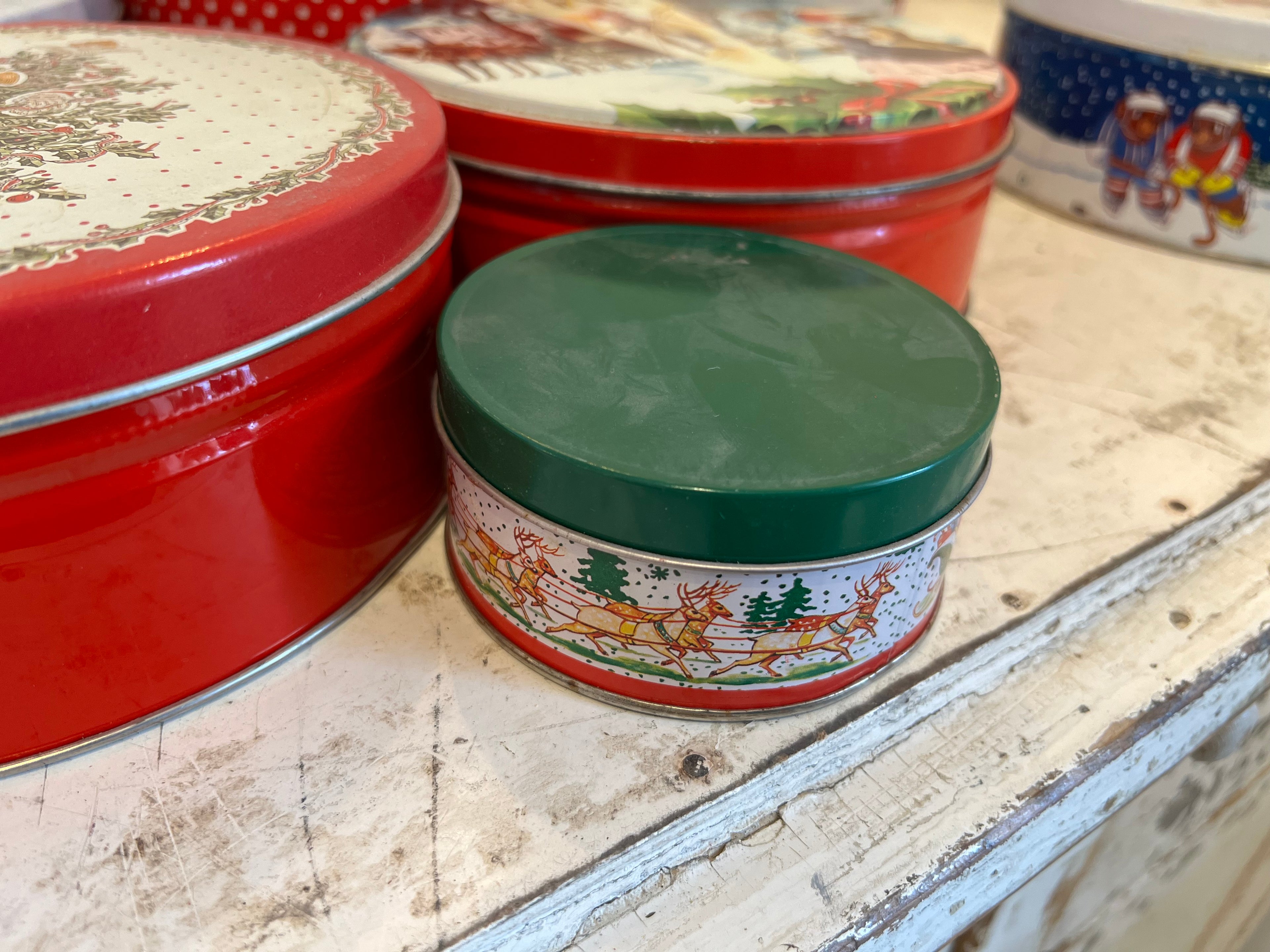 Retro Christmas Tins - sold individually