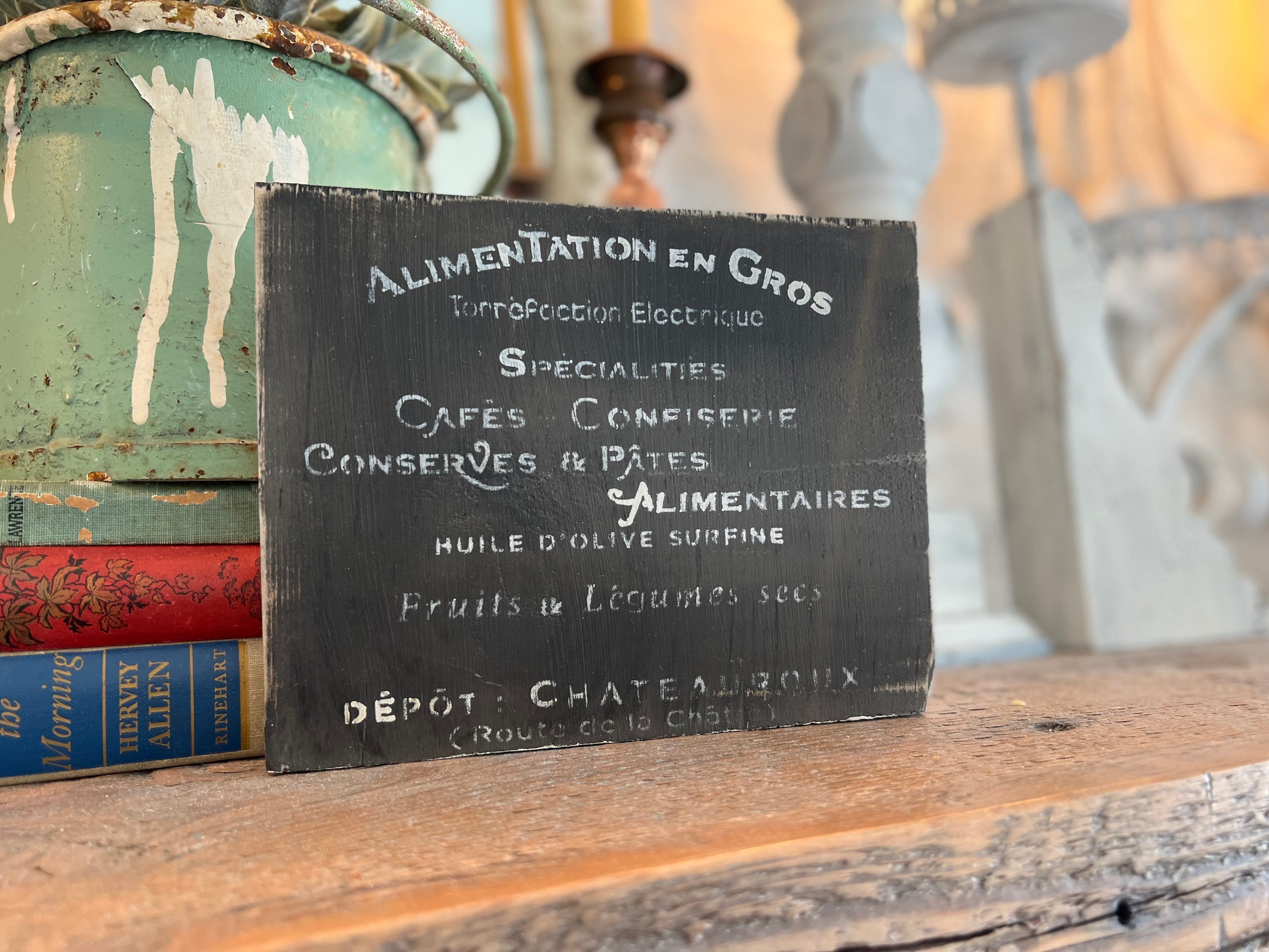French Valentines Signs - Hand Painted and Stenciled