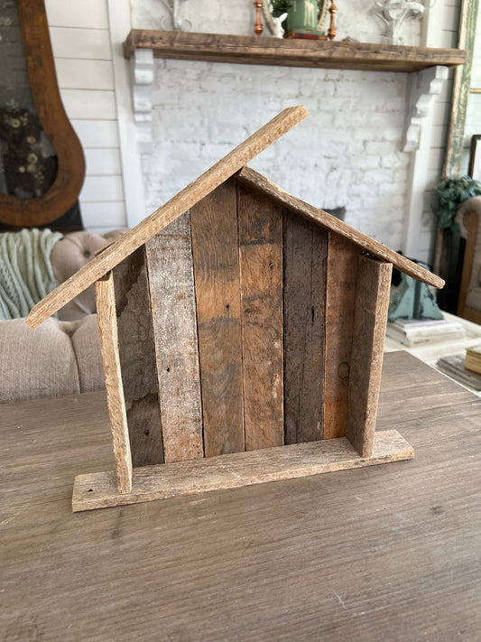 Handmade Lath Nativity Crèche