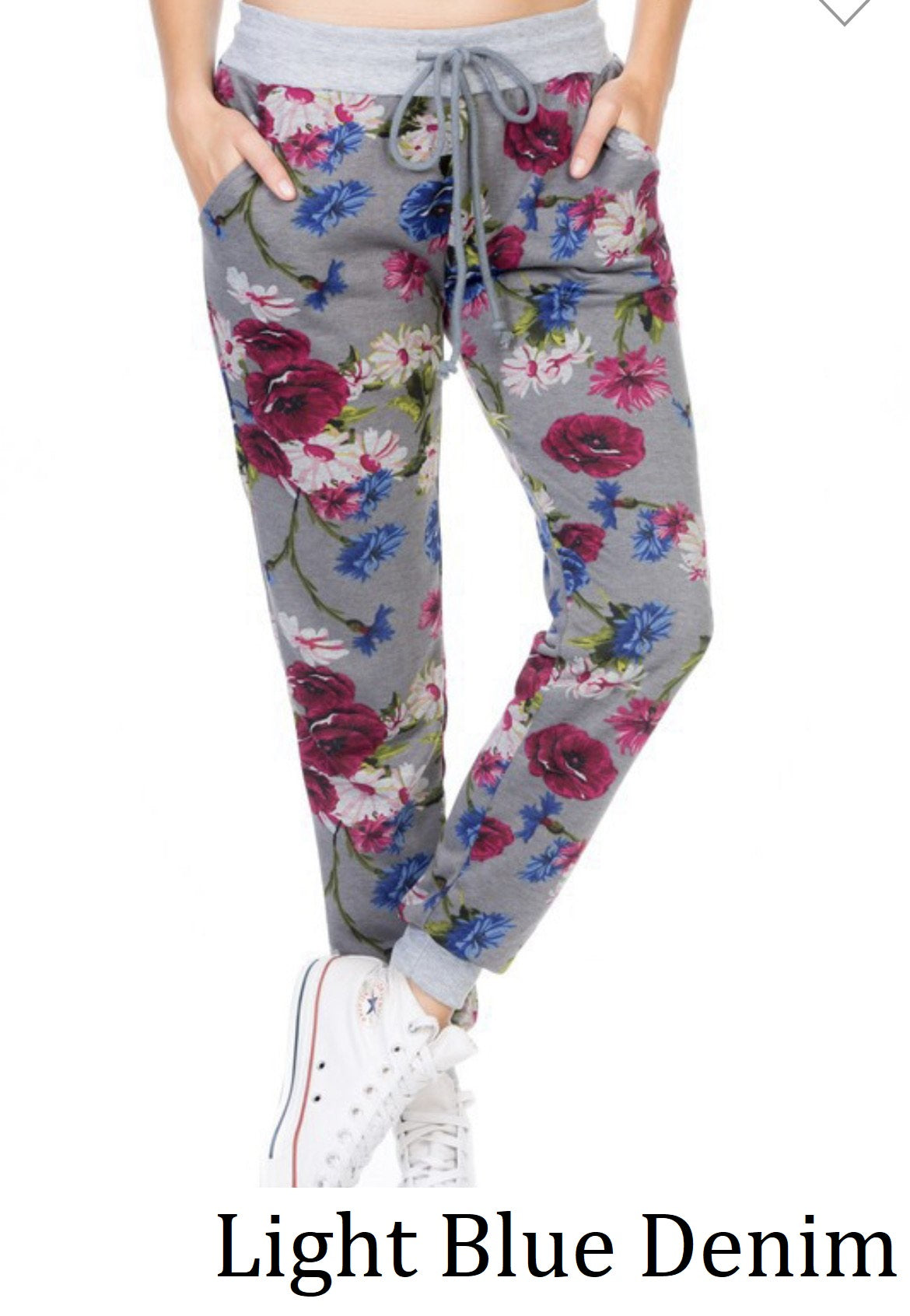 French Terry Floral Joggers*