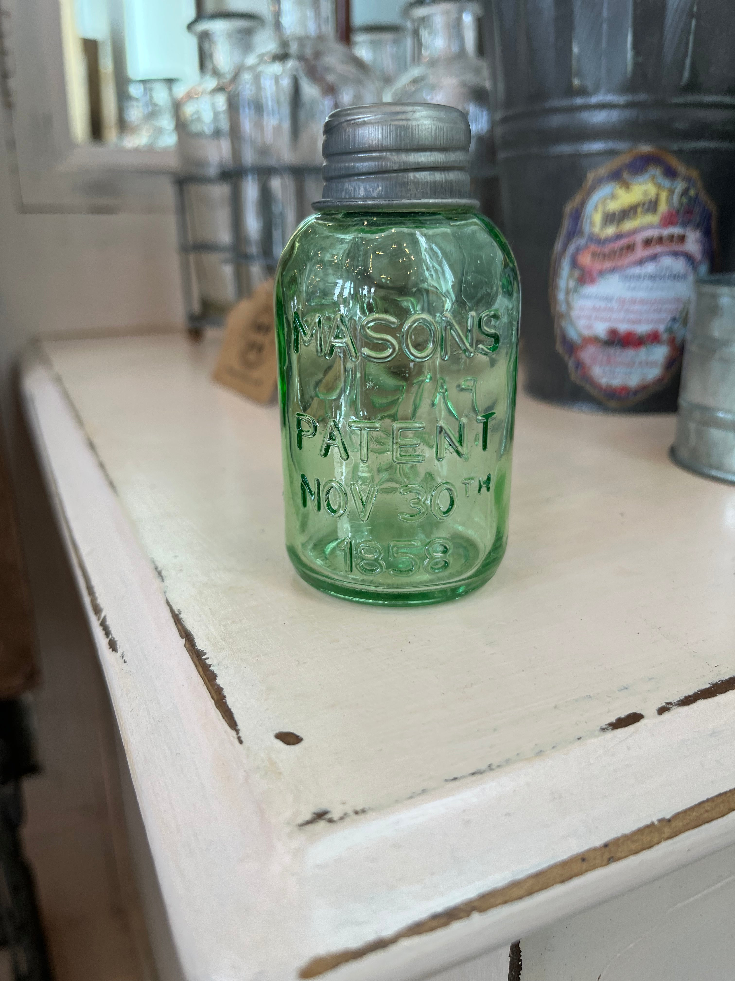 Galvanized Salt & Pepper Caddy with Shakers