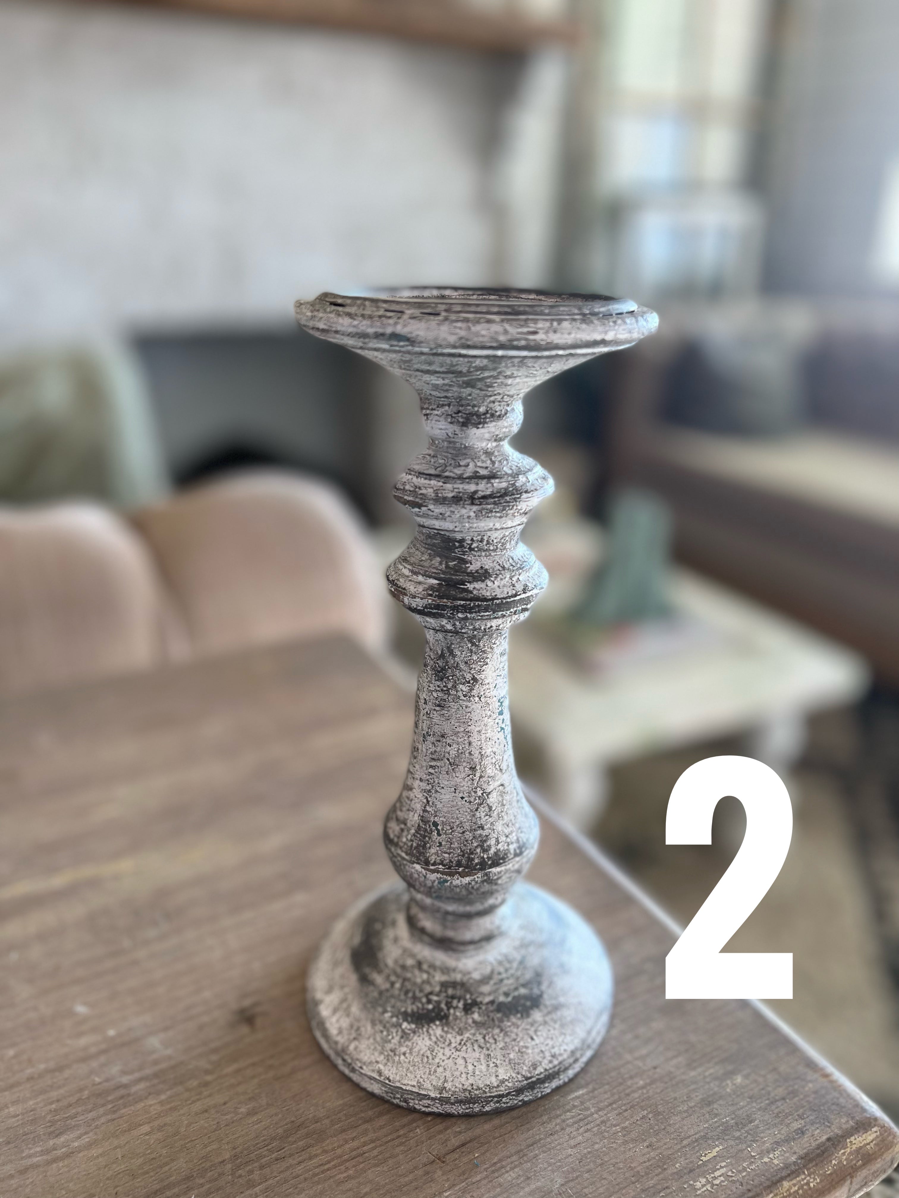Candlestick sold individually - hand painted