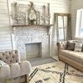 Morrocan Black and Cream shag rug