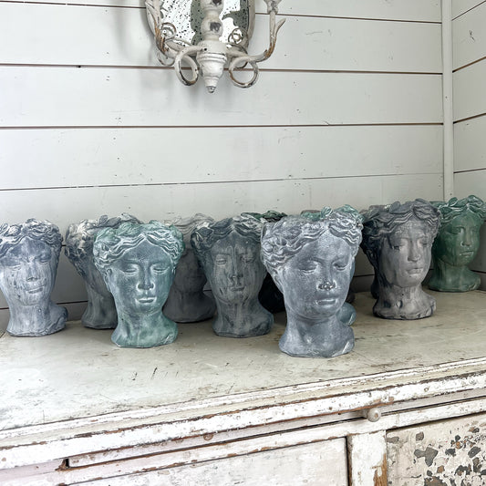 Hand Painted Bust Pots