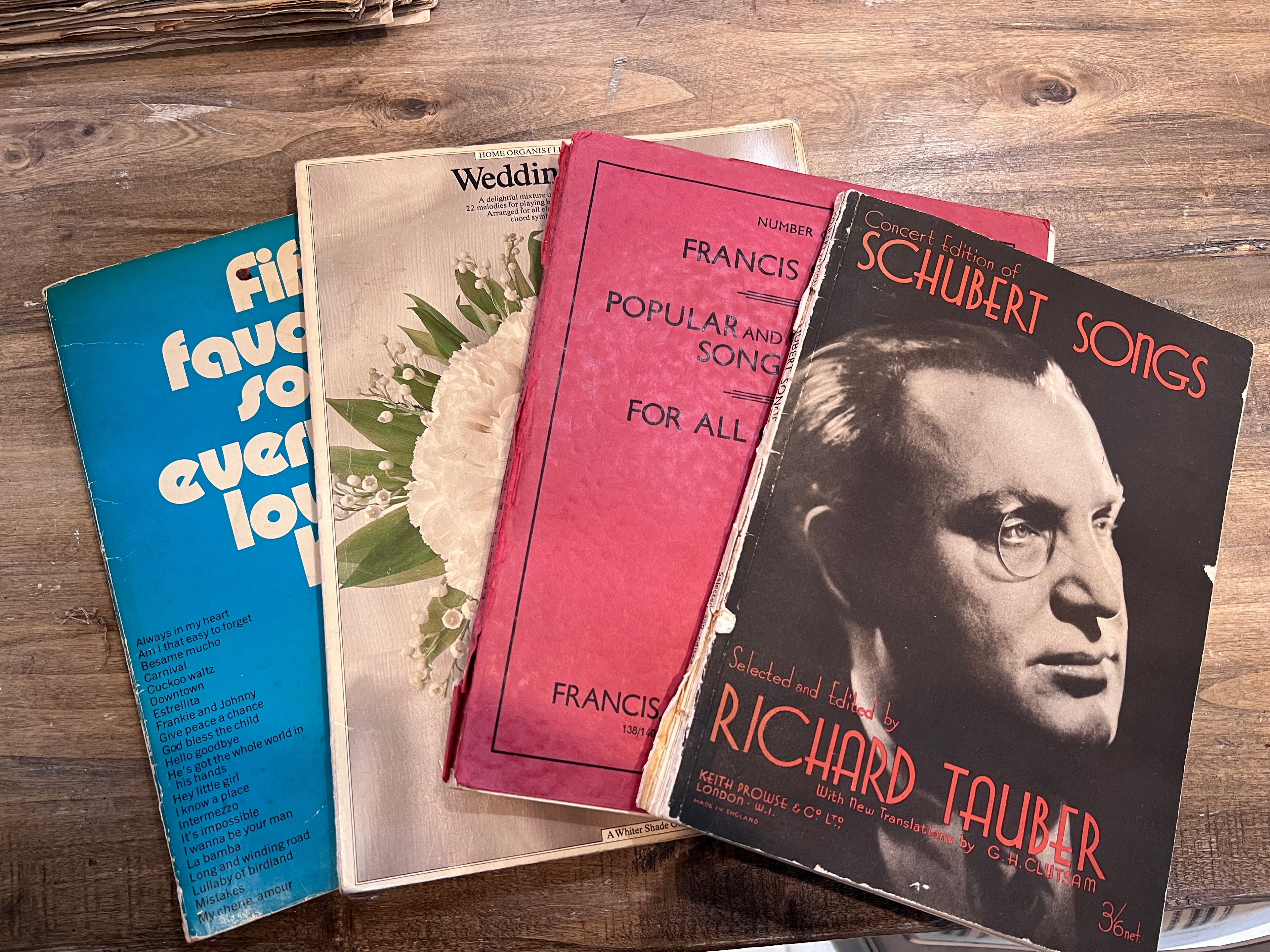 Vintage and Antique music books and Sheet Music sold individually