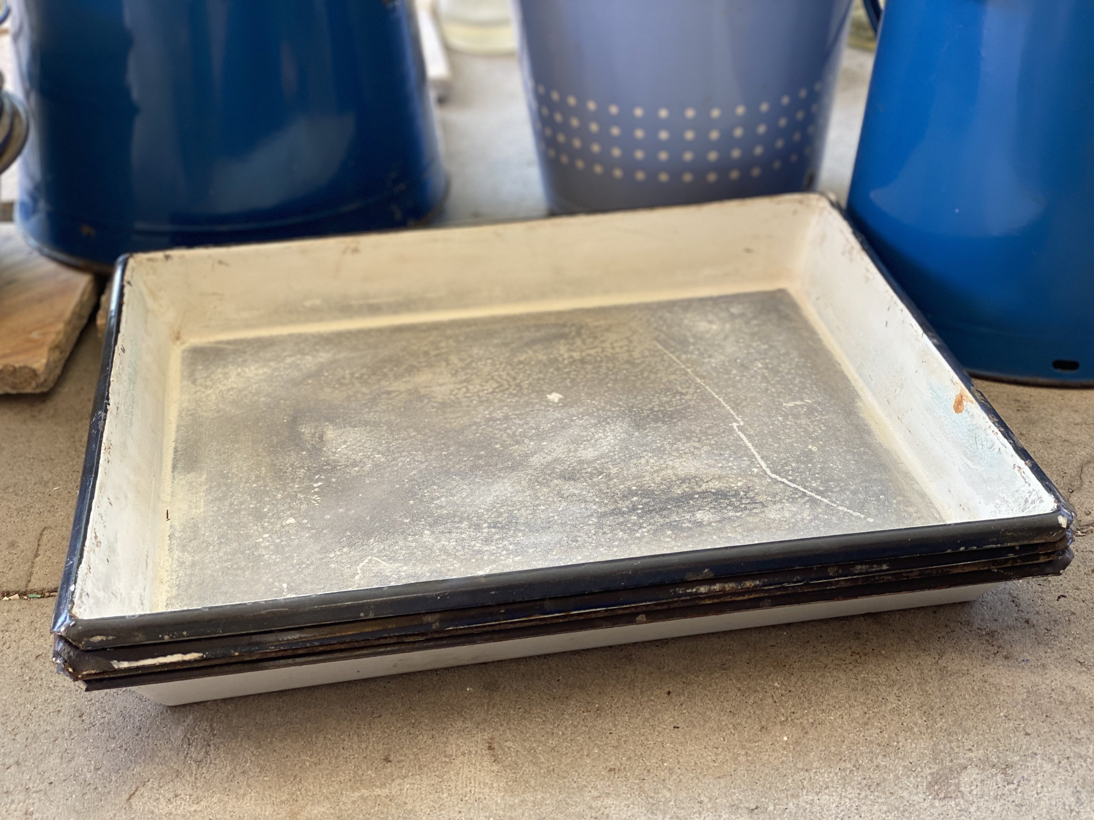 Vintage Enamel Tray