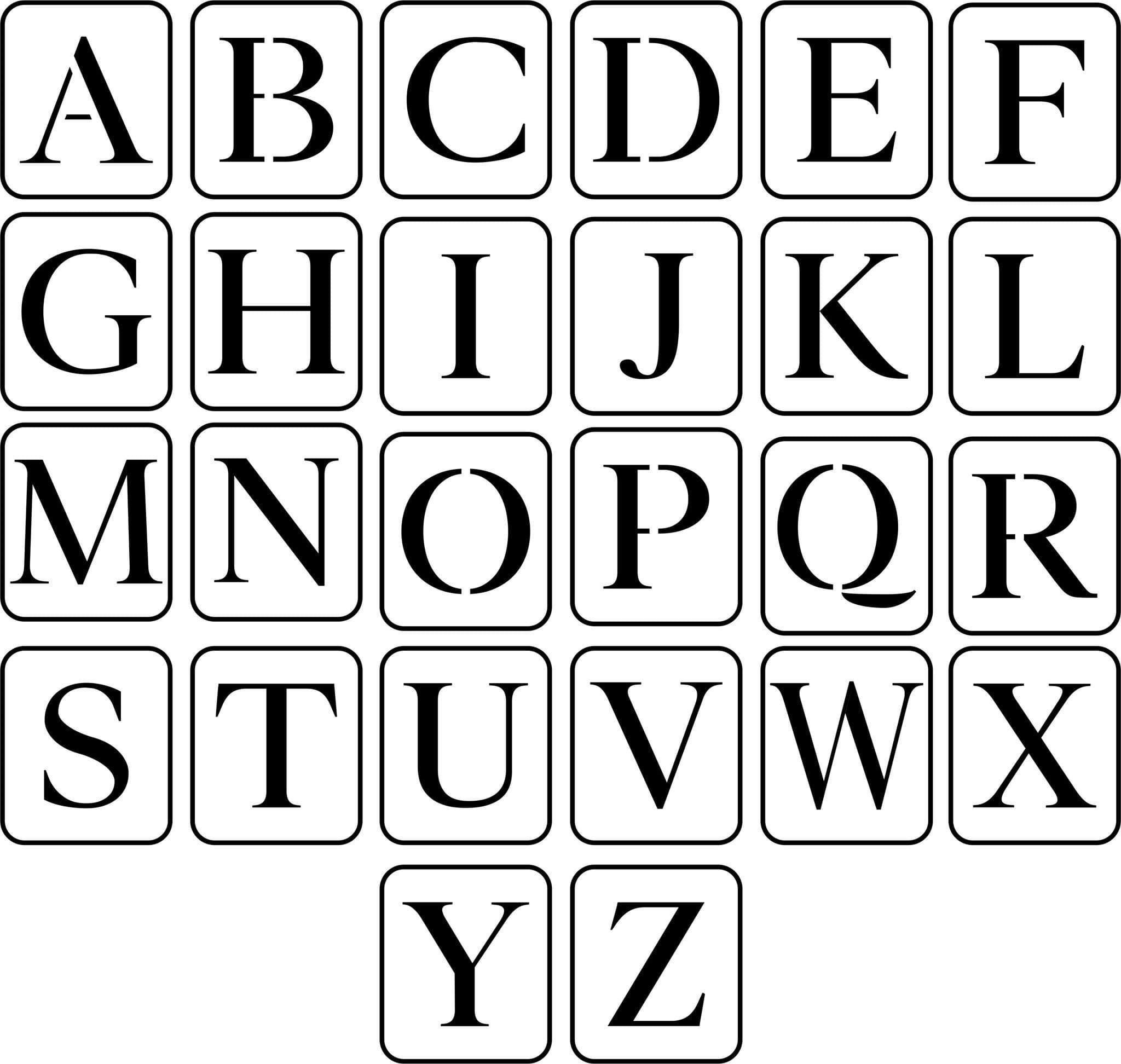 Uppercase Letters | JRV Stencils JRV Stencils
