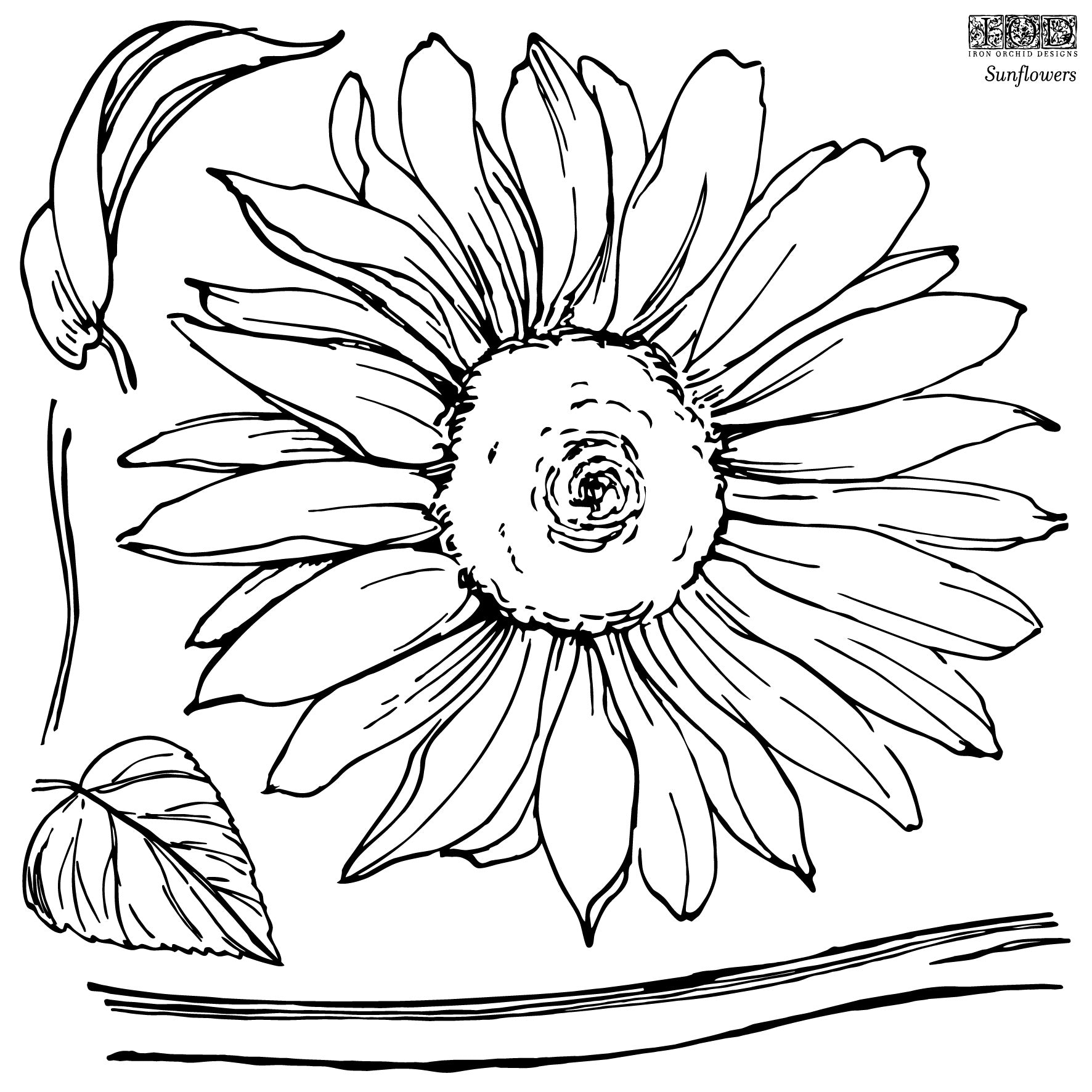 Sunflowers | Stamp | IOD Iron Orchids Designs
