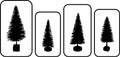 4 Set Bottle Brush Trees | JRV Stencils