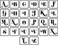 Curly Uppercase Letters | JRV Stencils