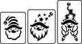 Set of 3 Christmas Gnomes | JRV Stencils