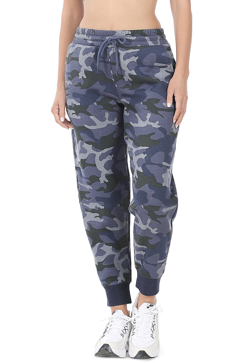 Navy Camouflage Joggers