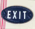 Cast iron EXIT plaque