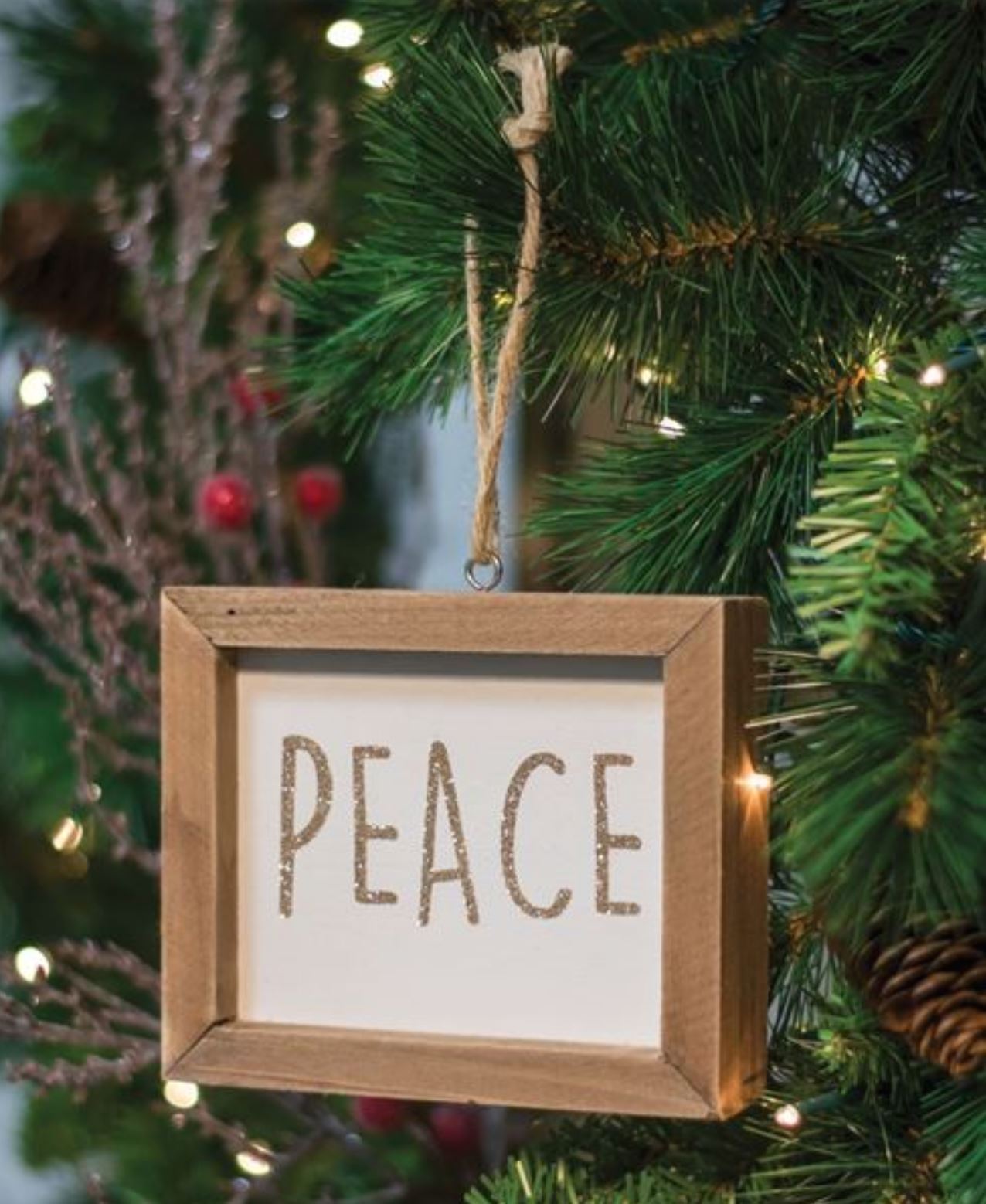 Peace Framed Ornament