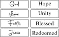 Religious Words Pack | JRV Stencils