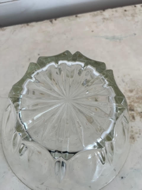 Ornate Etched Glass Bowl