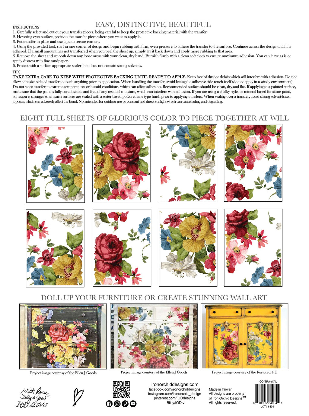 Wall Flower | Transfer | IOD Iron Orchid Designs