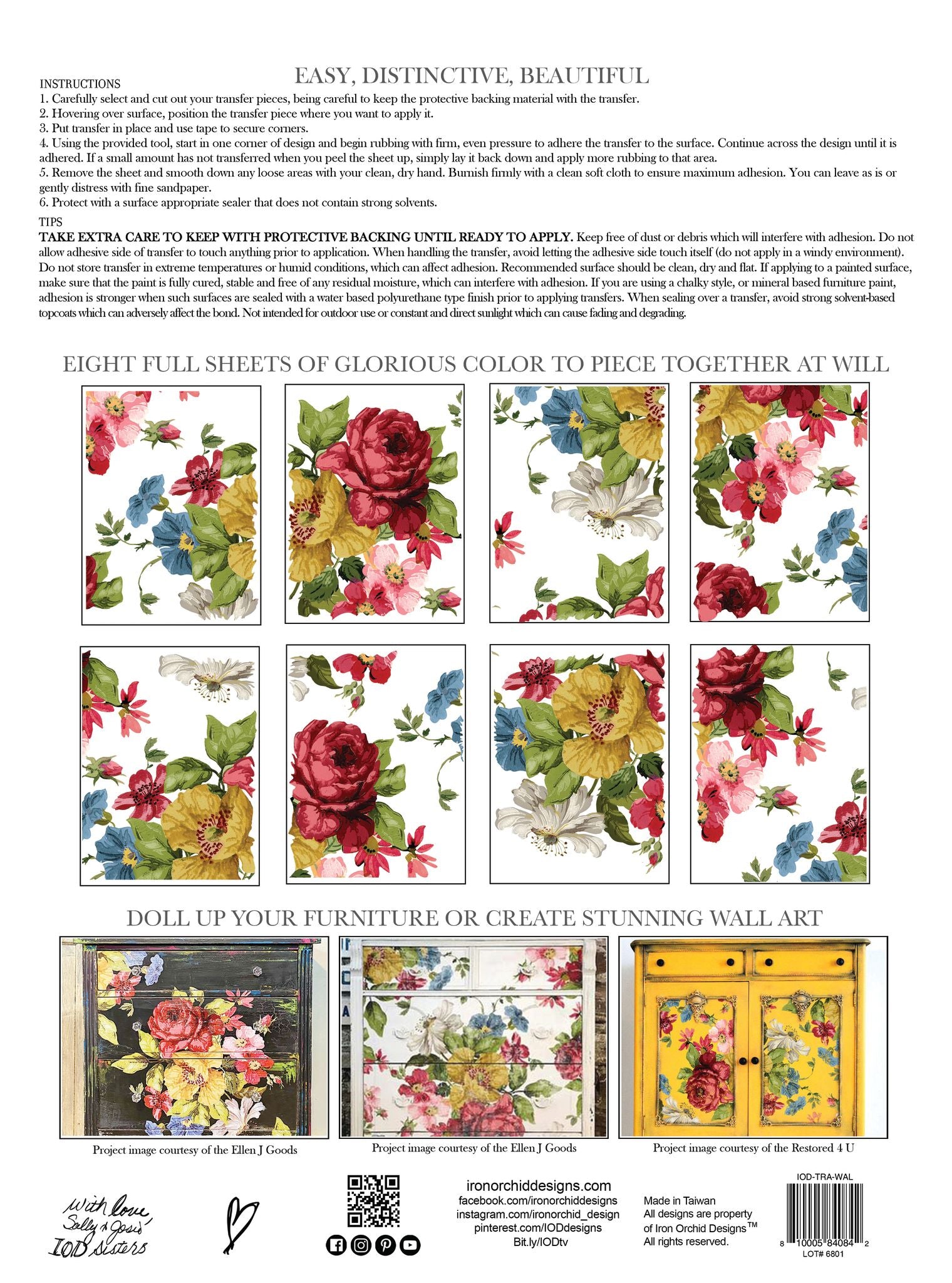 Wall Flower | Transfer | IOD Iron Orchid Designs