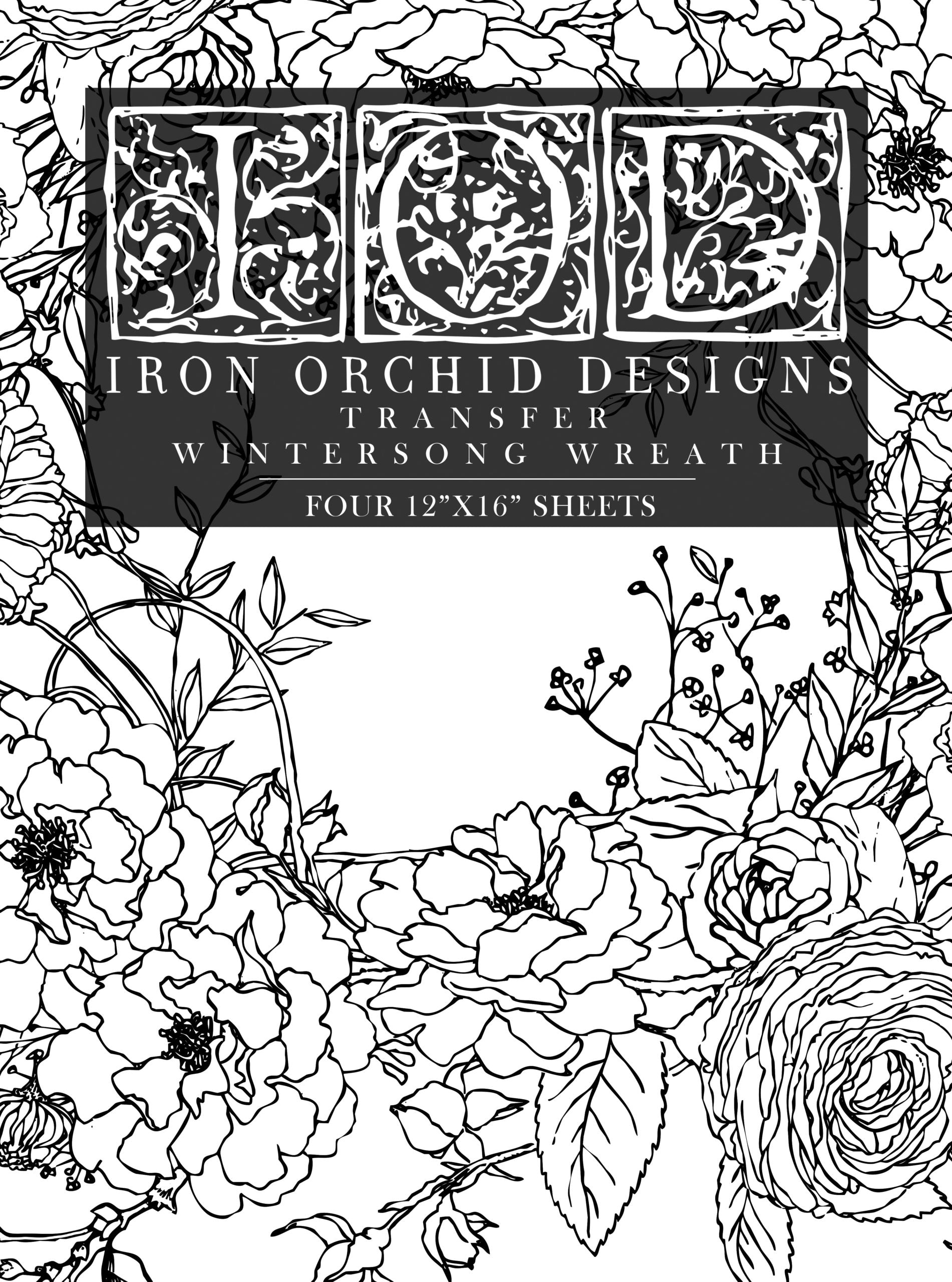 Winter's Song Wreath | Transfer | IOD Iron Orchid Designs