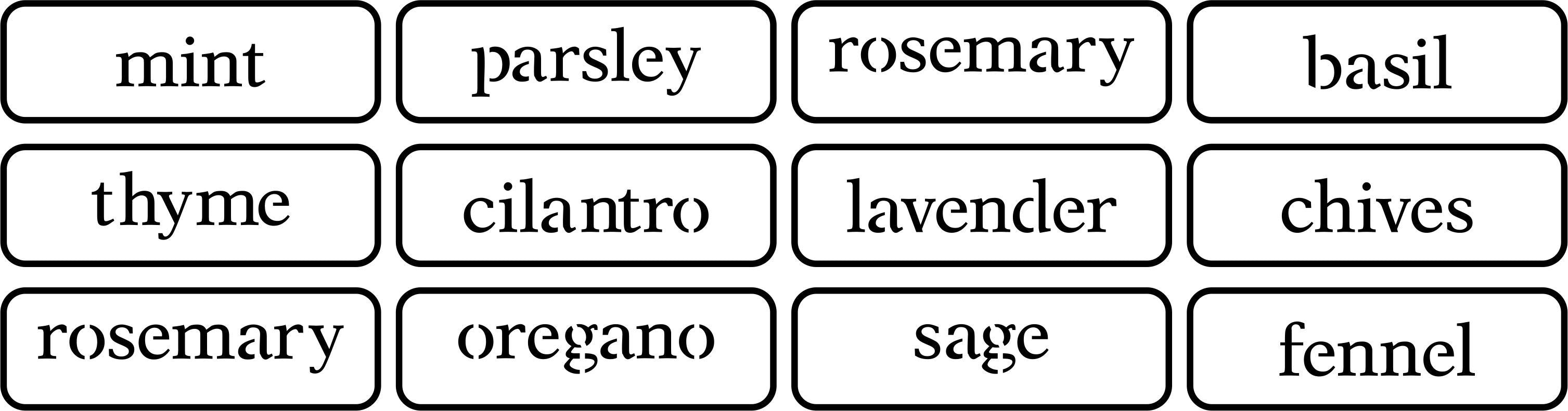 Yardstick Herbs | JRV Stencils